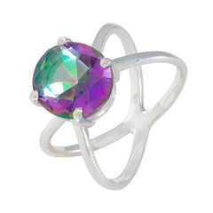 Milagros Boho Multicolor Solitaire Ring with Gemstone