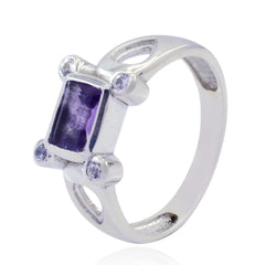 Kennedy Boho Purple Gemstone Ring with Sterling Silver