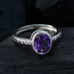 Valentina Boho Purple Solitaire Ring