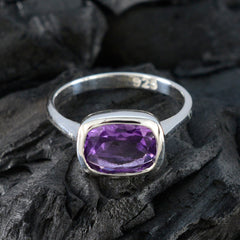 Natalia Boho Purple Solitaire Ring with Gemstone