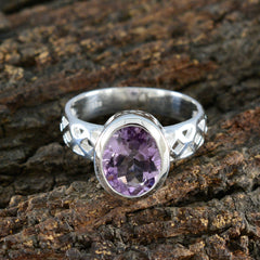 Noelia Boho Purple Solitaire Ring with Gemstone