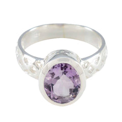 Noelia Boho Purple Solitaire Ring with Gemstone Amethyst Purple