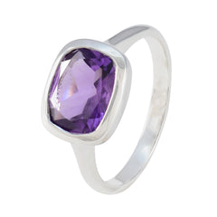 Natalia Boho Purple Solitaire Ring with Gemstone