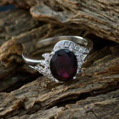 Mathilde Boho Red Halo Ring with Sparkling Accents