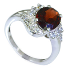 Mathilde Boho Red Halo Ring with Sparkling Accents