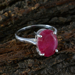 Pauline Boho Red Solitaire Ring with Ruby Gemstone