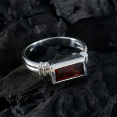 Lakshmi Boho Red Solitaire Ring with Gemstone Accent