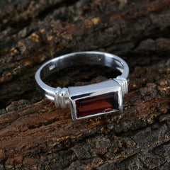 Lakshmi Boho Red Solitaire Ring with Gemstone Accent