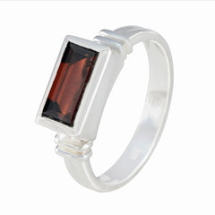 Lakshmi Boho Red Solitaire Ring with Gemstone Accent