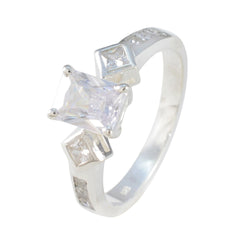 Olivia Boho White Halo Ring Elegant Silver Design