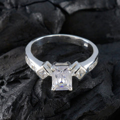 Olivia Boho White Halo Ring Elegant Silver Design