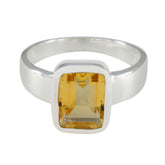 Scarlett Boho Yellow Solitaire Ring Citrine Yellow