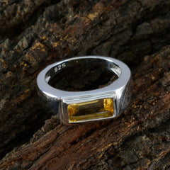 Eleanor Boho Yellow Solitaire Ring with Gemstone