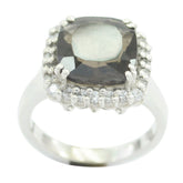 Anna brown gemstone halo ring with cushion-cut center stone and surrounding clear stones