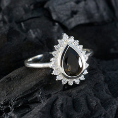 Wen Brown Gemstone Halo Ring with Pear Cut Stone