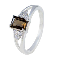 Bella Brown Gemstone Halo Ring with Silver Setting