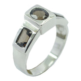 Angel silver ring featuring two brown gemstones elegant brown gemstone ring for women