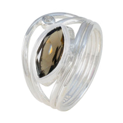 Victoria brown gemstone toi et moi ring sterling silver marquise brown stone with small round accent and split band