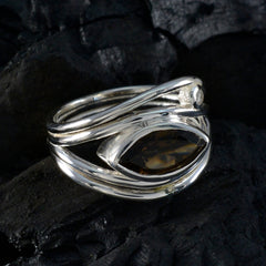 Victoria sterling silver ring featuring marquise brown gemstone toi et moi ring design with twisted split shank