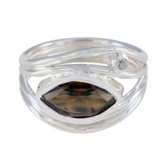 Victoria brown gemstone toi et moi ring sterling silver marquise brown stone wrap band with small clear accent