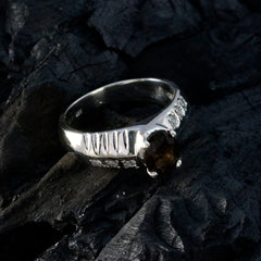 Aisha Brown Halo Ring For Women Sterling Silver Gemstone