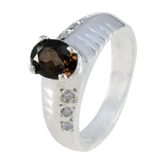 Aisha Brown Halo Ring For Women Sterling Silver Gemstone