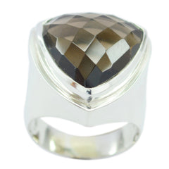 Gabriela Cocktail Brown Solitaire Ring smoky quartz Brown