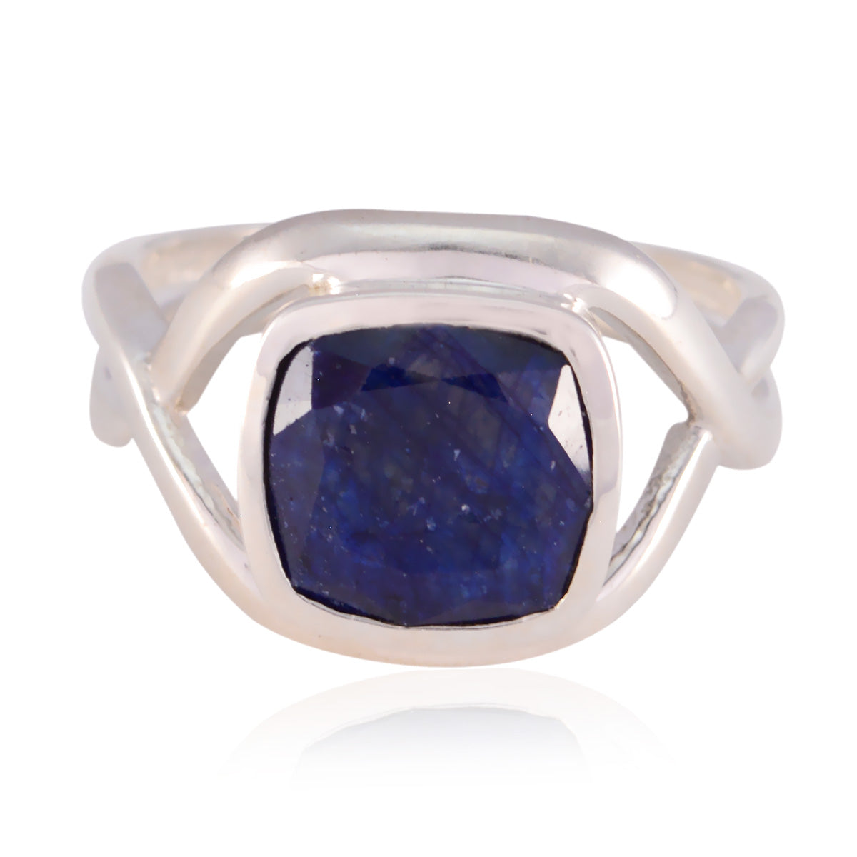 Nisa Brown Solitaire Gemstone Ring in Silver smoky quartz Brown