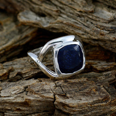 Nisa Brown Solitaire Gemstone Ring in Silver