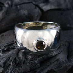 Aisha Romantic Brown Solitaire Ring