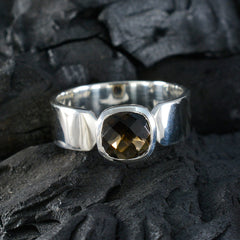 Valentina Contemporary Brown Solitaire Ring