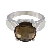 Nisa Fairytale Brown Solitaire Ring smoky quartz Brown