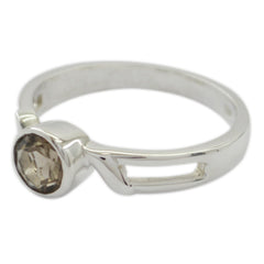 Yan Brown Solitaire Ring Sterling Silver Gemstone