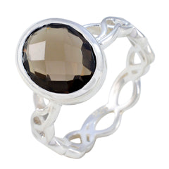 Teresa Rope-Wire Brown Solitaire Ring