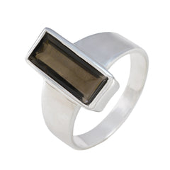 Paula Brown Solitaire Ring for Women in Silver