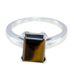 Claire Brown Solitaire Ring for Women with Gemstone Tiger Eye Brown