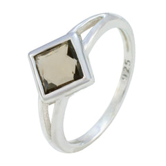 Haruka Brown Solitaire Ring for Women in Sterling Silver