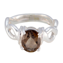 Paula Rope-Wire Brown Solitaire Ring