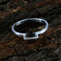 Hua Brown Solitaire Ring India with Silver Band