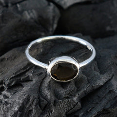 Naomi Feminine Brown Solitaire Ring