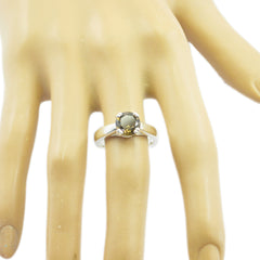 Ayesha Graceful Brown Solitaire Ring