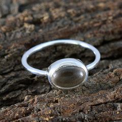 Ying Brown Solitaire Ring in Sterling Silver