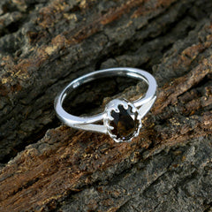 Seo-yeon Contemporary Brown Solitaire Ring