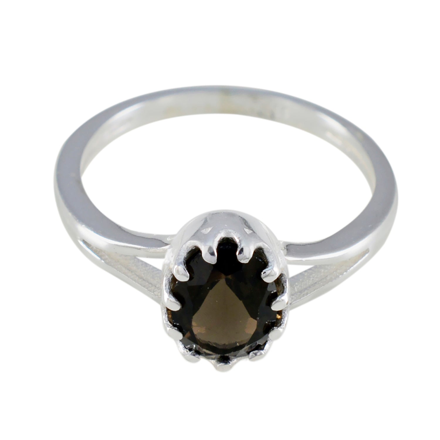 Seo-yeon Contemporary Brown Solitaire Ring Smoky Quartz Brown