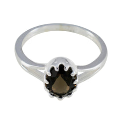 Seo-yeon Contemporary Brown Solitaire Ring Smoky Quartz Brown