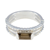 Bruna Sophisticated Brown Solitaire Ring Smoky Quartz Brown