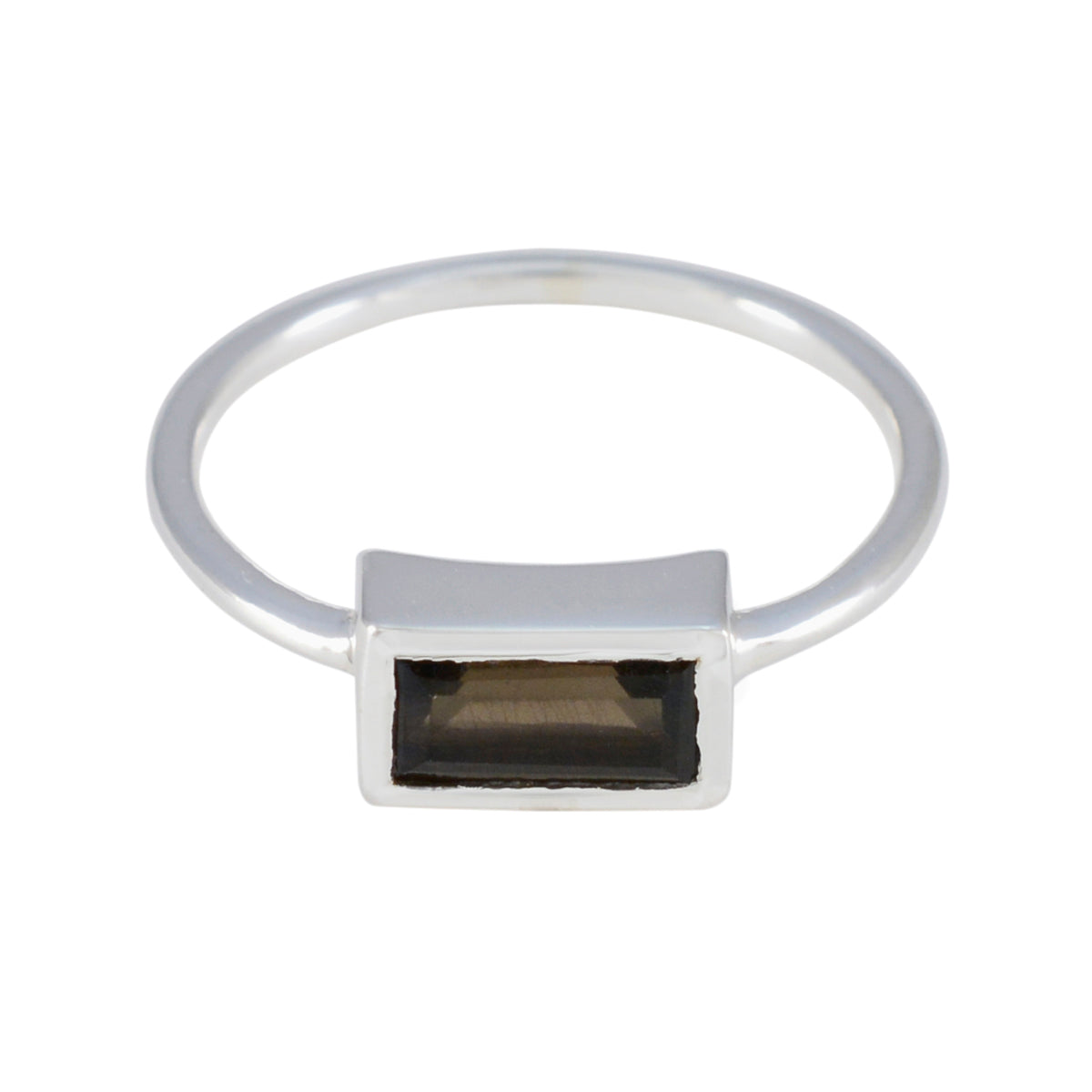 Ling Glamorous Brown Solitaire Ring Smoky Quartz Brown