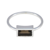 Ling Glamorous Brown Solitaire Ring Smoky Quartz Brown