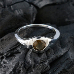 Yasmin Romantic Brown Solitaire Ring