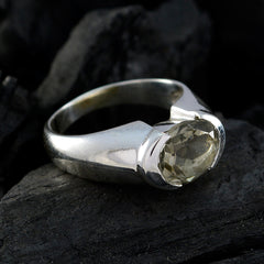 Amanda Brown Solitaire Ring Elegant Gemstone Silver Band